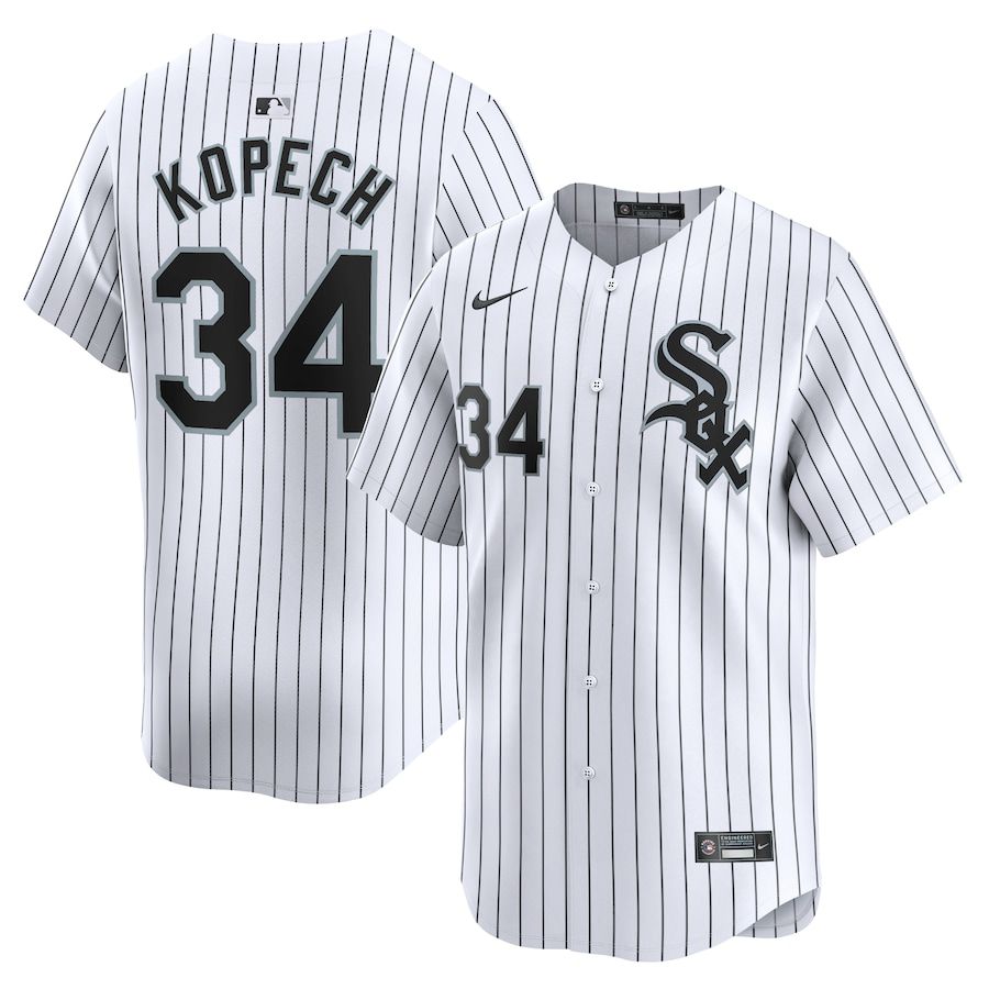 Men Chicago White Sox 34 Michael Kopech Nike White Home Limited Player MLB Jersey